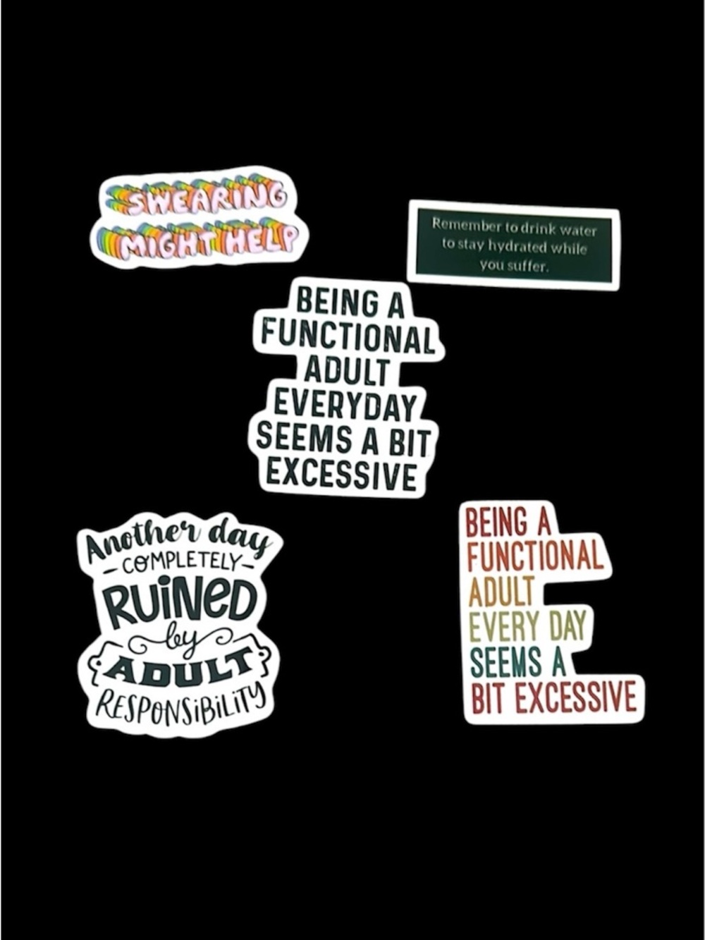 Colorful Motivational Sticker Set